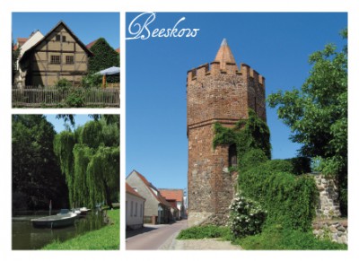 Beeskow postkarte postcard city brandenburg germany