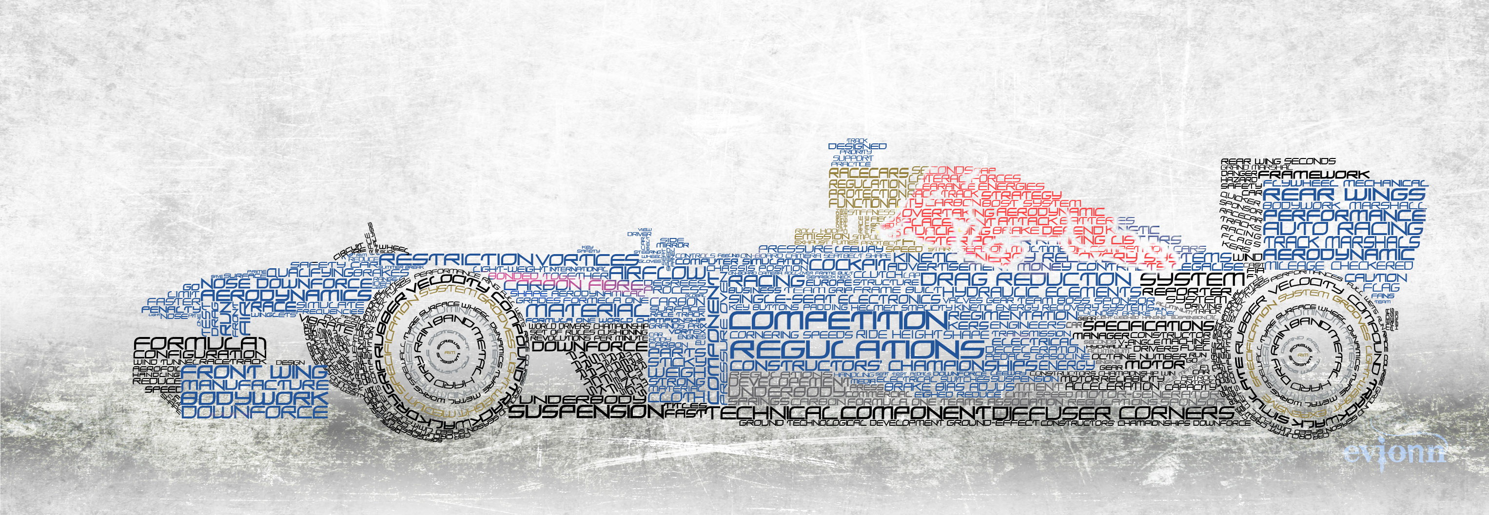 LetterRacingCar Typography Text-based Imagery