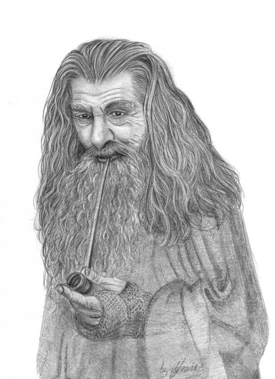 The Hobbit Drawings - Gandalf and Thorin