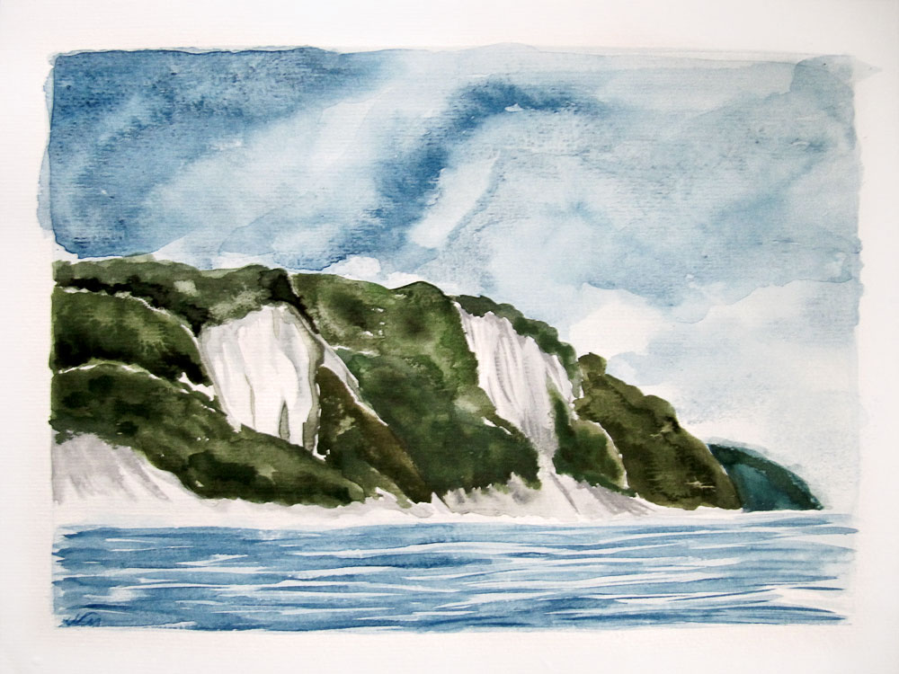 Chalk Cliffs - Water Colour Paintings