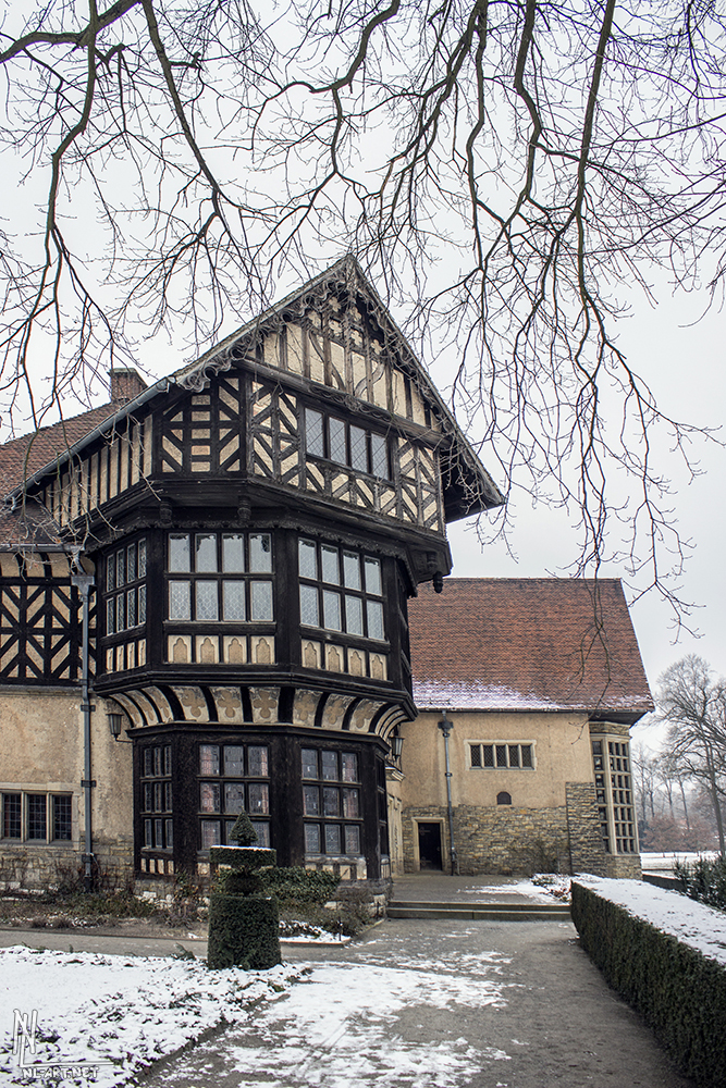 Cecilienhof Palace in the New Garden and Jungfernsee lake